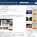 『International Business Times』に掲載されました。